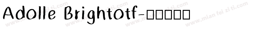 Adolle Brightotf字体转换